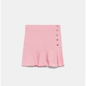 Zara Buttoned Bermuda Skort in Beige-Pink